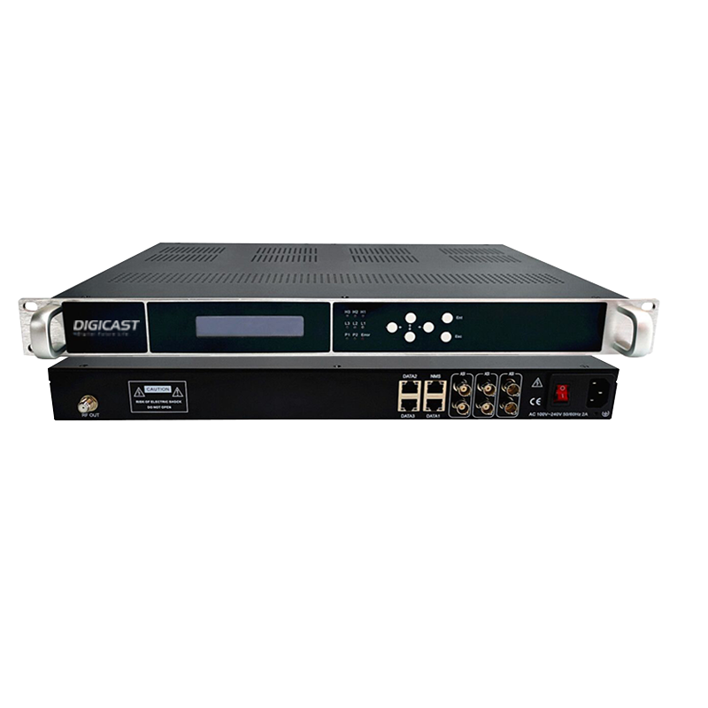 DMB-5100E RTMP SRT HLS to 16 ISDB-T Modulator Digital RF Modulator