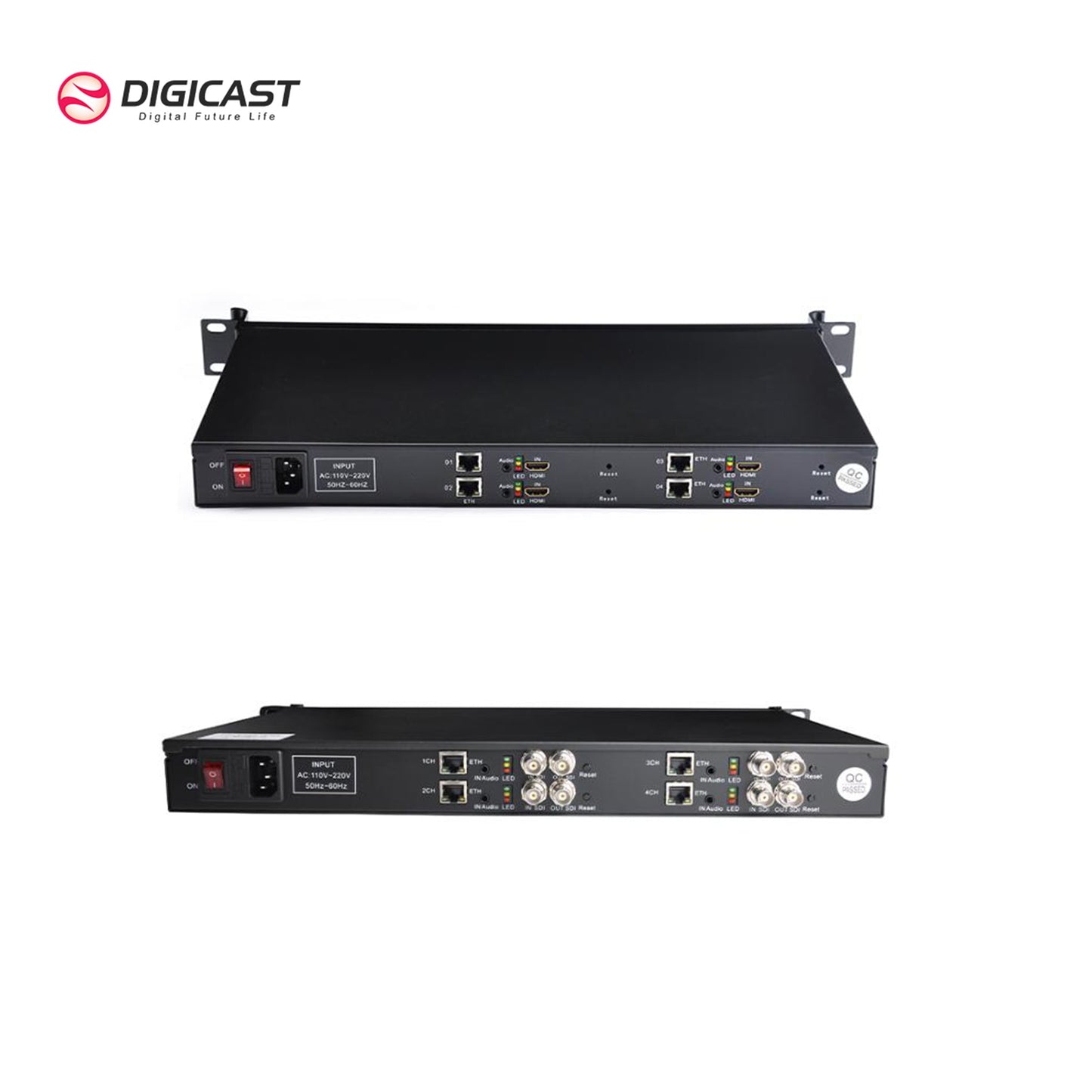 4 channels 1U compression video and tranmission by internet  HDMI TO IP Encoder